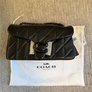 BNWT Black Coach Quilted Tabby 26